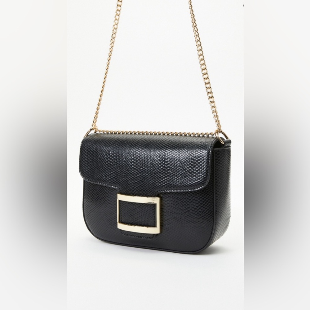 JustFab Flap Crossbody With Rectangle Hardware